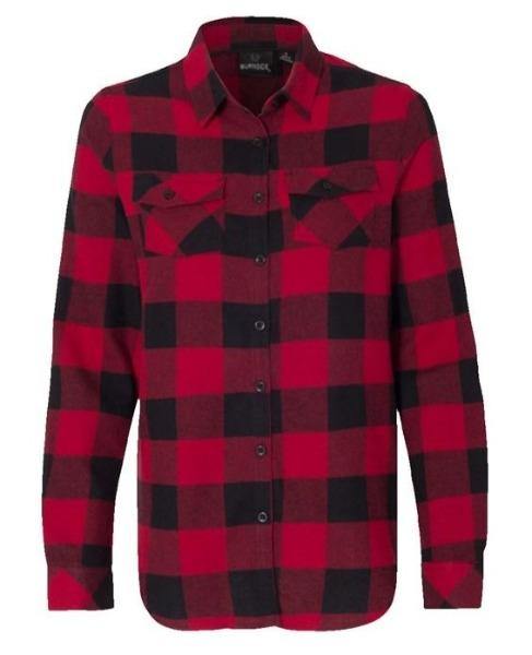 Womens Long Sleeve Red Flannel